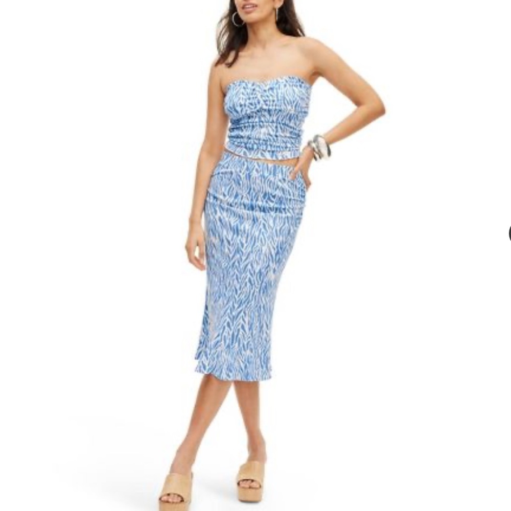 NWT Women's Sea Twig Blue Tube Top - DVF for Target